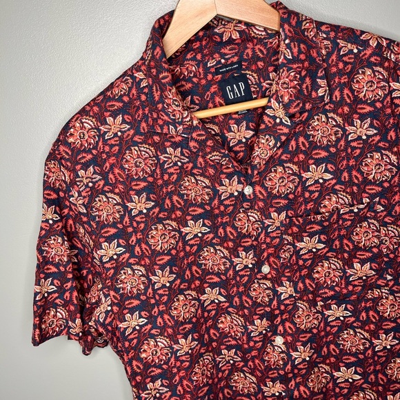 GAP Linen Cotton Vacay Shirt - Tropical Paisley - Picture 5 of 13